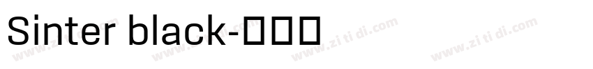 Sinter black字体转换 Sinter black字体转换